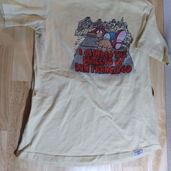 Vintage Crazy Shirts I Climbed The Streets of San Francisco T-Shirt - Picture 3 of 9
